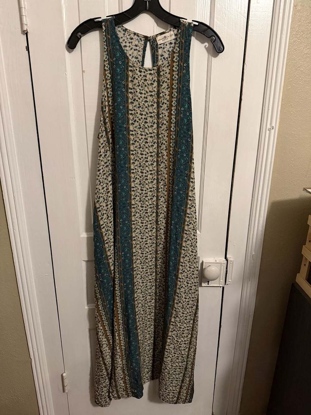 Natural Life Floral Striped Sleeveless Maxi Dress XS S